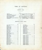 Table of Contents, Montcalm County 1921
